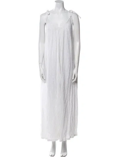 Pre-owned Suzie Kondi Scoop Neck Jumpsuit In White