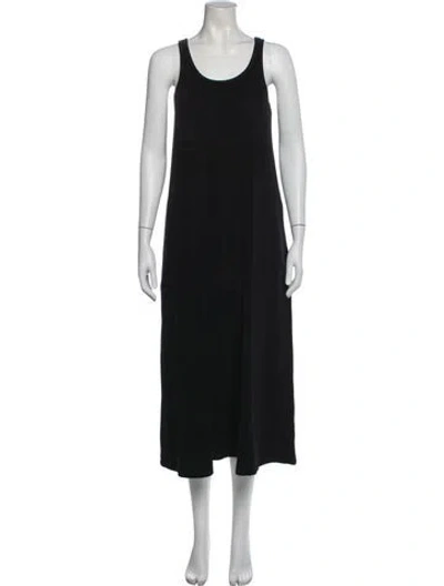 Pre-owned Suzie Kondi Scoop Neck Long Dress W/ Tags In Black