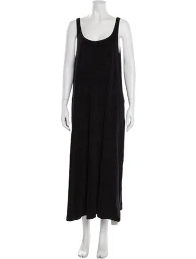 Pre-owned Suzie Kondi Scoop Neck Long Dress W/ Tags In Black