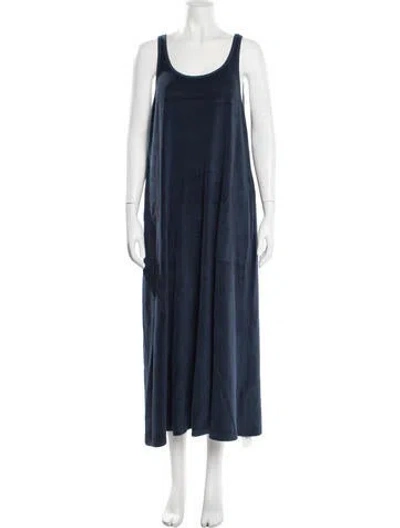 Pre-owned Suzie Kondi Scoop Neck Long Dress W/ Tags In Blue