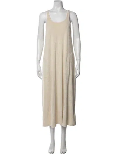 Pre-owned Suzie Kondi Scoop Neck Long Dress W/ Tags In Neutrals