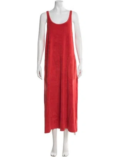 Pre-owned Suzie Kondi Scoop Neck Long Dress W/ Tags In Red