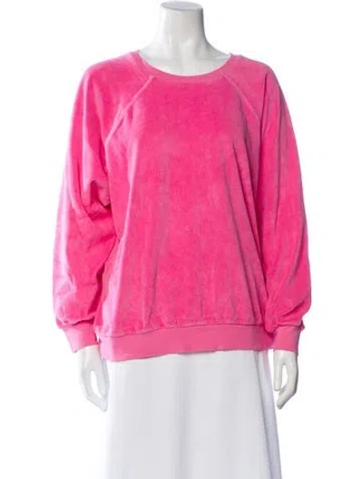 Pre-owned Suzie Kondi Scoop Neck Long Sleeve Sweatshirt W/ Tags In Pink