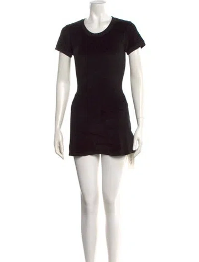 Pre-owned Suzie Kondi Scoop Neck Mini Dress W/ Tags In Black
