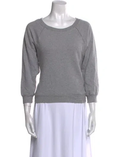 Pre-owned Suzie Kondi Scoop Neck Sweater In Gray
