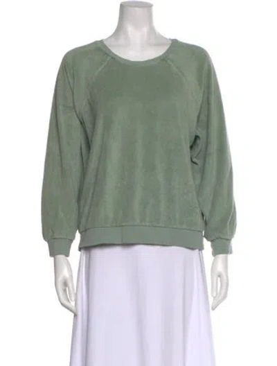 Pre-owned Suzie Kondi Scoop Neck Three-quarter Sleeve Sweatshirt In Green