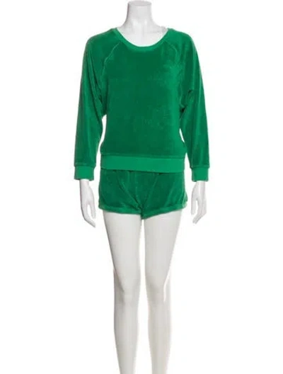 Pre-owned Suzie Kondi Short Set In Green