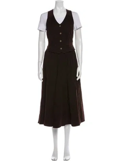 Pre-owned Suzie Kondi Skirt Set In Brown