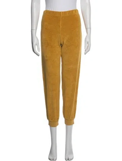 Pre-owned Suzie Kondi Straight Leg Pants In Yellow
