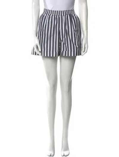 Pre-owned Suzie Kondi Striped Mini Shorts In Gray