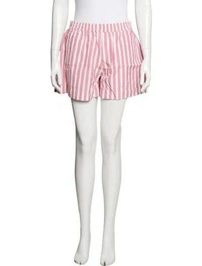 Pre-owned Suzie Kondi Striped Mini Shorts In Gray