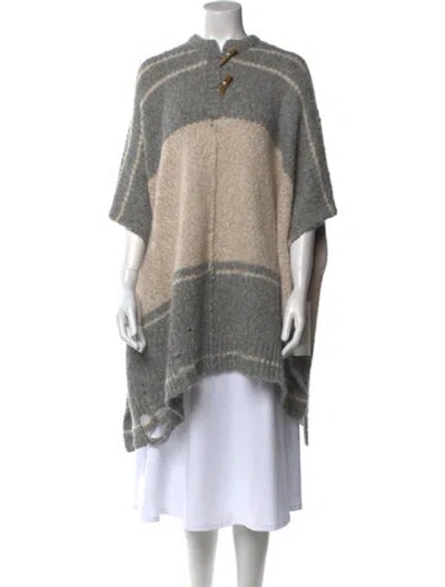 Pre-owned Suzie Kondi Striped Mock Neck Sweater In Multi