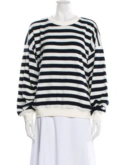 Pre-owned Suzie Kondi Striped Scoop Neck Sweater W/ Tags In Multi