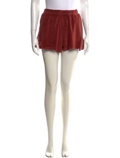 Pre-owned Suzie Kondi Terry Cloth Mini Shorts In Brown