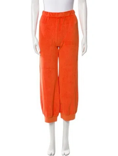 Pre-owned Suzie Kondi Terry Cloth Sweatpants In Orange