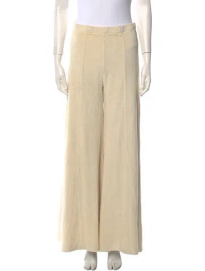 Pre-owned Suzie Kondi Terry Cloth Wide Leg Pants In Neutral