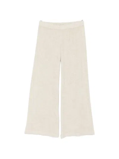 Suzie Kondi Terry-cloth Trousers In Neutral