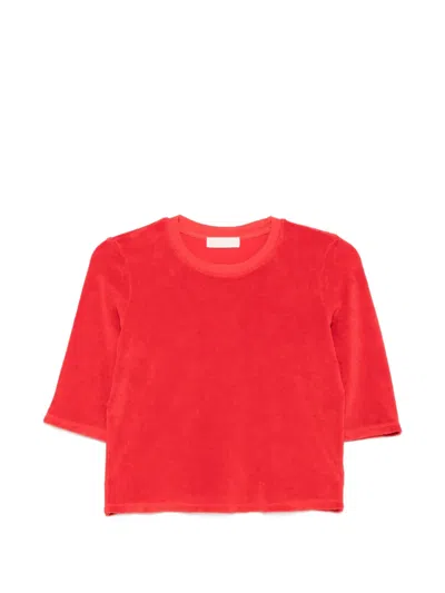 Suzie Kondi Terry-cloth T-shirt In Red