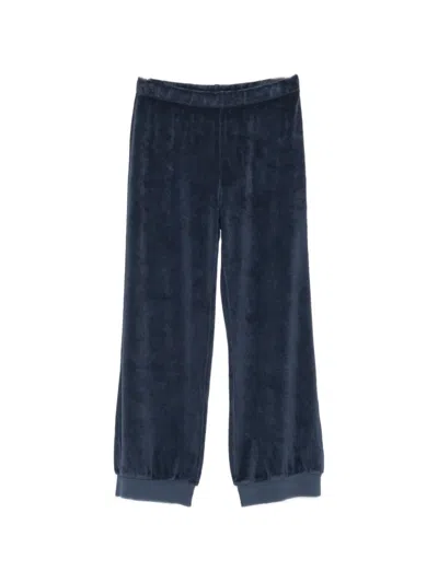 Suzie Kondi Terry-texture Trousers In Blue