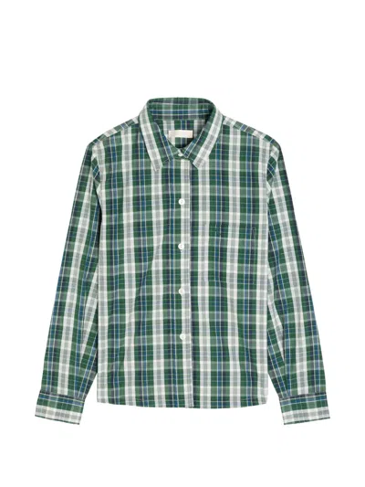 Suzie Kondi Vella Check-pattern Long-sleeve Shirt In Green