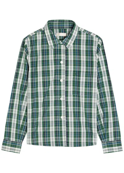 Suzie Kondi Vella Striped Cotton-poplin Shirt In Green