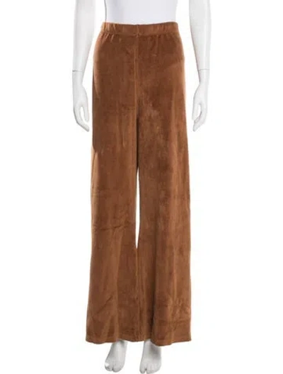 Pre-owned Suzie Kondi Velour Sweatpants In Brown