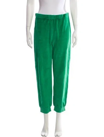 Pre-owned Suzie Kondi Velour Sweatpants In Green