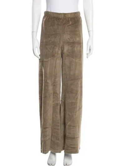 Pre-owned Suzie Kondi Velour Sweatpants In Green