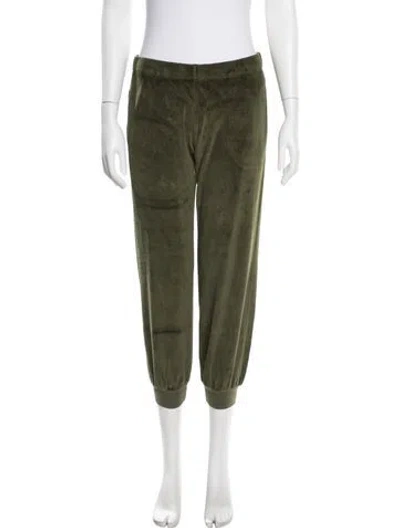 Pre-owned Suzie Kondi Velour Sweatpants In Green