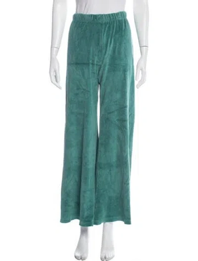 Pre-owned Suzie Kondi Velour Sweatpants In Green