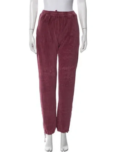 Pre-owned Suzie Kondi Velour Sweatpants In Pink