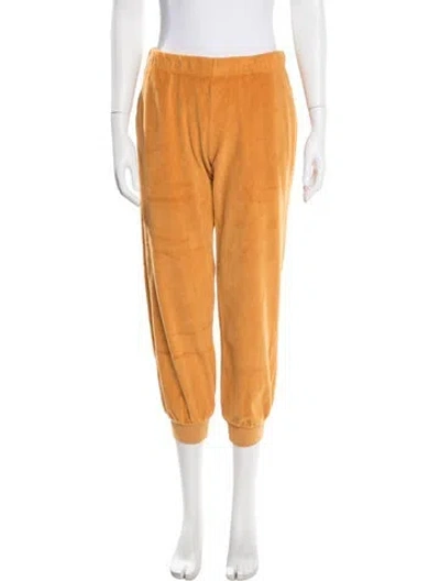 Pre-owned Suzie Kondi Velour Sweatpants In Yellow