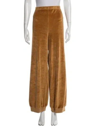 Pre-owned Suzie Kondi Velvet Sweatpants In Brown