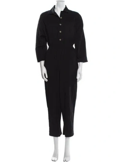 Pre-owned Suzie Kondi V-neck Jumpsuit In Black