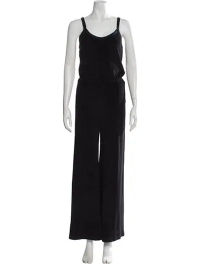 Pre-owned Suzie Kondi V-neck Jumpsuit In Black