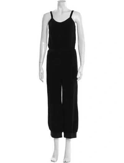 Pre-owned Suzie Kondi V-neck Jumpsuit In Black