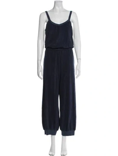 Pre-owned Suzie Kondi V-neck Jumpsuit W/ Tags In Blue