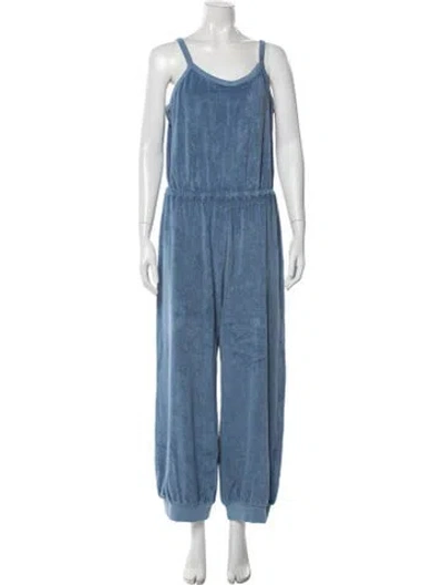 Pre-owned Suzie Kondi V-neck Jumpsuit W/ Tags In Blue