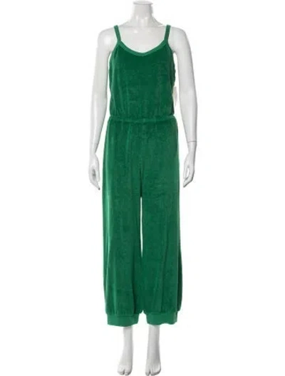 Pre-owned Suzie Kondi V-neck Jumpsuit W/ Tags In Green