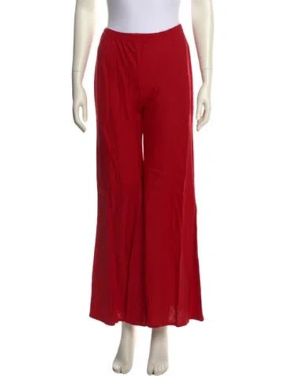 Pre-owned Suzie Kondi Wide Leg Pants In Red