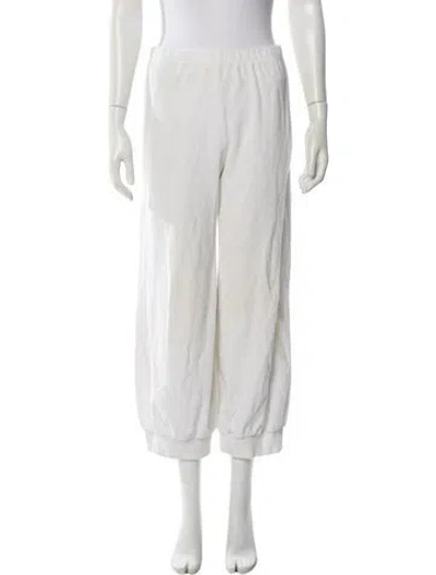 Pre-owned Suzie Kondi Wide Leg Pants In White