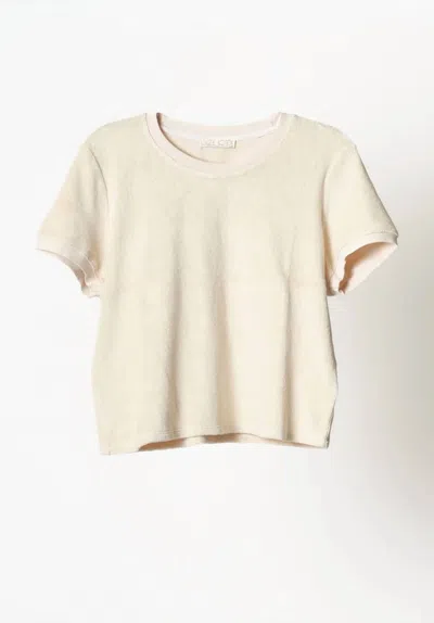 Suzie Kondi Capri Cotton-blend Terry T-shirt In Ecru