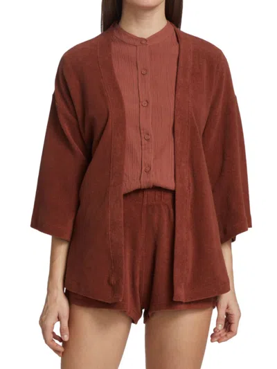 Suzie Kondi Women's Malsori Short Robe In Kinna Brown