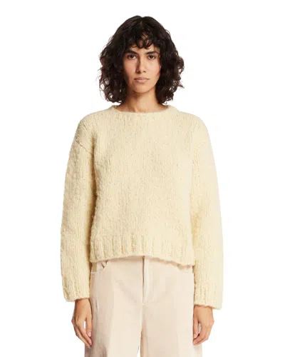Suzie Kondi Yellow Cashmere Sweater In Neutral