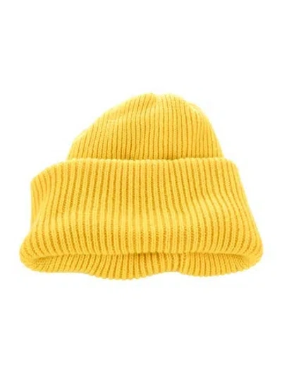 Pre-owned Suzie Kondi Yellow Wool Suzi Kondi Winter Beanie
