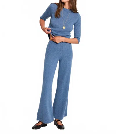 Suzie Kondi Zephyra Cashmere Pants In Denim In Blue