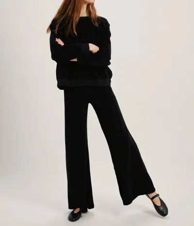 Suzie Kondi Zephyra Flare Pants In Terry In Black
