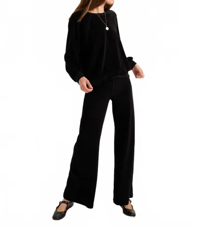 Suzie Kondi Zephyra Velour Pants In Black