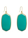 Suzie Q Usa Women's Hexagon Dangle Earrings In Turquoise In Blue