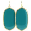 Suzie Q Usa Women's Hexagon Drop Earrings In Turquoise In Green